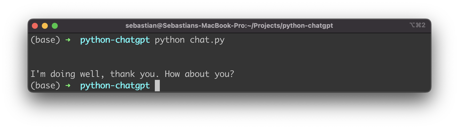 Example python program
