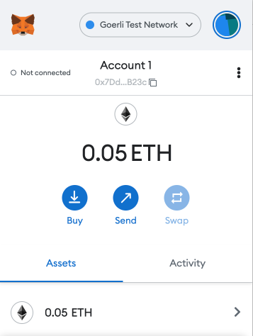 By using a faucet some Ether have been added to your account for the Goerli test network