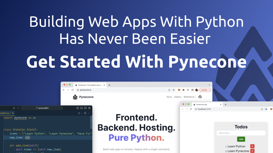 Building Web Apps With Python Has Never Been Easier  -  Get Started With Pynecone