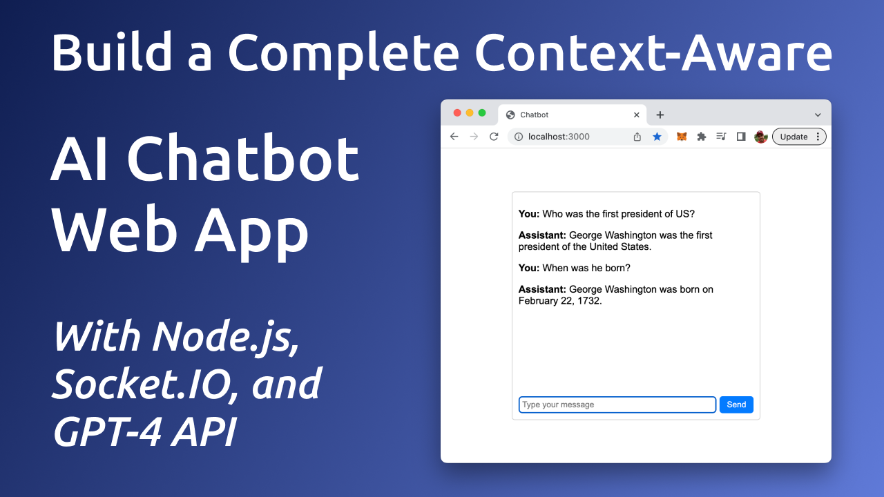 Build a Complete Context-Aware AI Chatbot Web App With Node.js, Socket.IO, and GPT-4 API