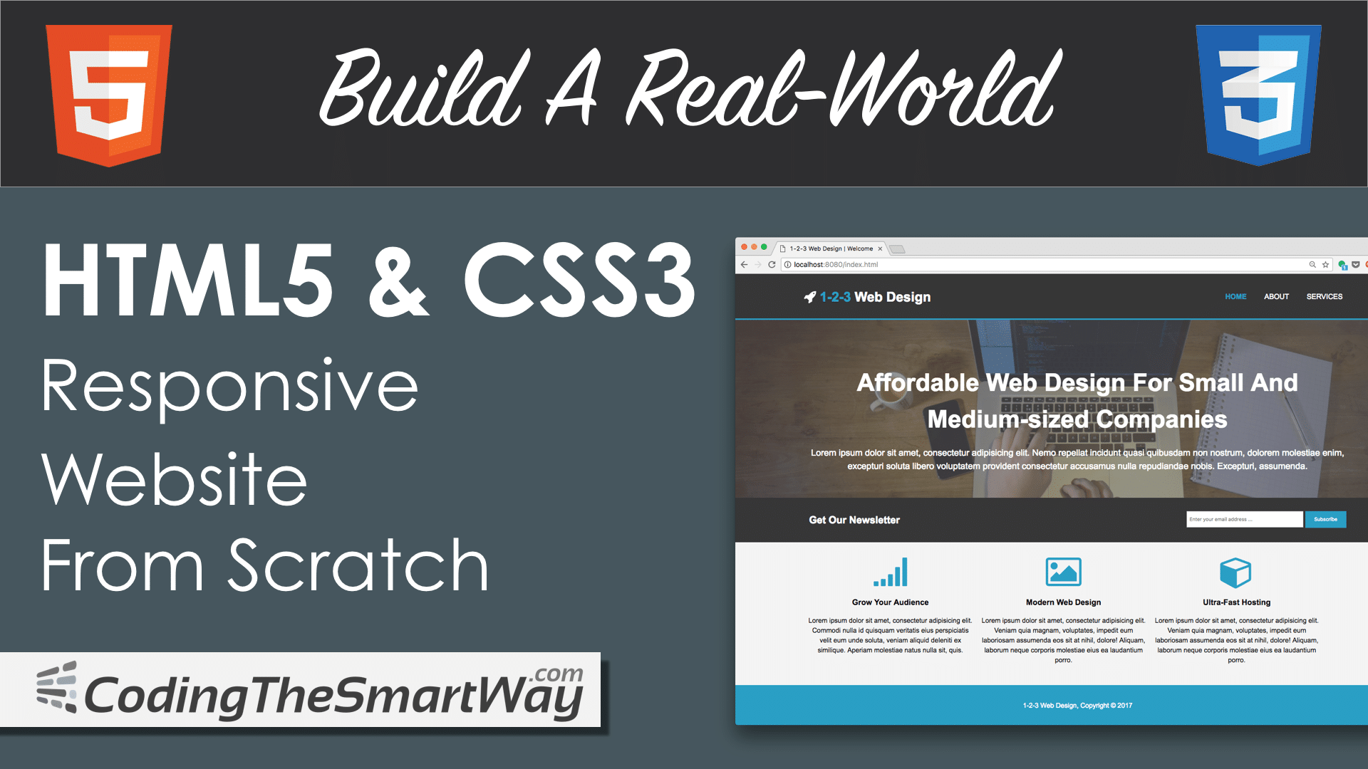 Thumbnail for Build A Real-World HTML5 & CSS3 Responsive Website From Scratch