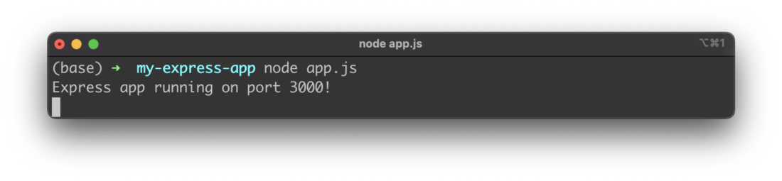 Express web server is running on port 3000