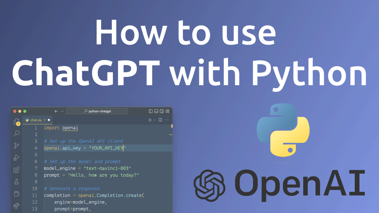 Thumbnail for How to use ChatGPT with Python