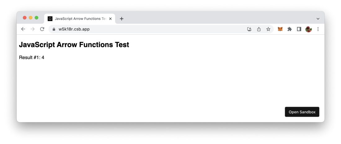 Output of the result of the sum01 function call